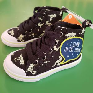 NWT Glow in the Dark Dinosaur High-Tops Toddler 6